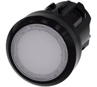 Siemens 3SU10010AB600AA0 3SU1001-0AB60-0AA0 Bouton-poussoir lumineux à rappel actionneur plat, collerette plastique blanc 1 pc(s)