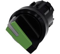 Siemens 3SU10022BF400AA0 3SU1002-2BF40-0AA0 Commutateur à manette collerette plastique, illuminable levier noir, vert 1 x 90 °