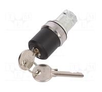 Commutateur avec clé Siemens 22mm rond brillant métal numéro 3SU1050-5BF11-0AA0