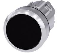 Siemens 3SU10500AB100AA0 3SU1050-0AB10-0AA0 Bouton-poussoir collerette métal, finition brillante, actionneur plat noir 1 pc(s)