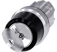 Siemens 3SU10504BF110AA0 3SU1050-4BF11-0AA0 Commutateur ollerette métal, finition brillante noir 1 x 90 ° décrochage par clef 1 pc(s)