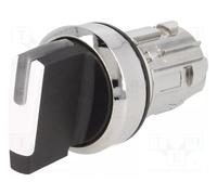 Siemens Commutateur 3SU1052-2BF60-0AA0 22 mm collerette métal finition brillante levier noir/blanc
