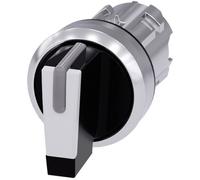 Siemens 3SU10522BM600AA0 3SU1052-2BM60-0AA0 Commutateur à manette collerette métal, finition brillante noir, blanc 2 x 45 ° 1 pc(s)