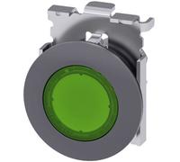 Siemens 3SU10610JD400AA0 3SU1061-0JD40-0AA0 Voyant lumineux collerette métal, rond bouton sable gris, vert 1 pc(s)