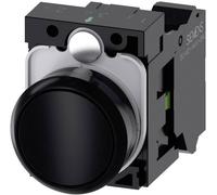 Siemens 3SU11000AB103BA0 3SU1100-0AB10-3BA0 Bouton-poussoir collerette plastique, rond bouton noir 1 pc(s)