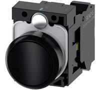 Siemens 3SU11000AB103BA0 3SU1100-0AB10-3BA0 Bouton-poussoir collerette plastique, rond bouton noir 1 pc(s)
