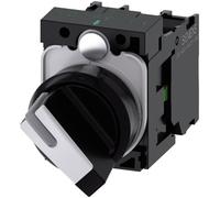 Siemens Commutateur rotatif Bague frontale plastique noir, blanc 1 x 90 ° SIRIUS ACT 3SU1100-2BF60-1MA0 1 pc