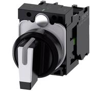 Siemens 3SU11002BM601NA0 3SU1100-2BM60-1NA0 Commutateur à manette collerette plastique noir, blanc 2 x 45 ° 1 pc(s)