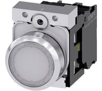 Siemens 3SU11520AB601BA0 3SU1152-0AB60-1BA0 Bouton-poussoir lumineux à rappel collerette métal, finition brillante, actionneur