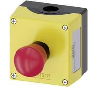 Siemens 3SU18010NB002AA2 3SU1801-0NB00-2AA2 Boîtier pour montage au sol, avec étiquette 1 bouton rouge décrochage par rotation