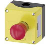 Siemens 3SU18010NE004AB2 3SU1801-0NE00-4AB2 Boîtier pour montage au sol, avec étiquette 1 bouton rouge, noir décrochage par rotation 1 pc(s)