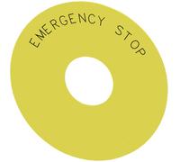 Siemens 3SU1900-0BC31-0DA0 3SU19000BC310DA0 rond (Ø) 75 mm EMERGENCY STOP jaune, noir 10 pc(s)
