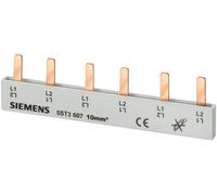 Siemens 5ST3607 Rail de collecte de broches, raccord 10mm2 : 3x 2 phases résistant au contact Peigne à broches 10 pc(s)