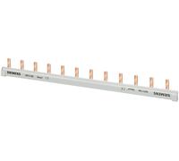Siemens 5ST3762 Rail de collecte de broches, 1 phase 10 mm2, 12 broches, isolation gris coupe Peigne à broches 10 pc(s)