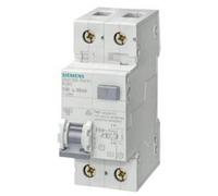Disjoncteur FI/LS Siemens, 6 kA, 1P+N, type A, 30 mA, B, 13 A, 230 V, 1 pièce.