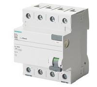 Siemens 5sv - Interrupteur différentiel clase-ac 4 pôles 40 a 500 mA 70 mm