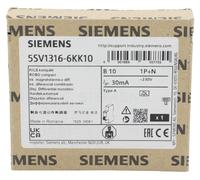 Siemens 5SV13166KK10 Disjoncteur différentiel/disjoncteur de protection de ligne 2 pôles 10 A 0.03 A 230 V (5SV13166KK10)