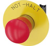 Siemens Bouton d'arrêt d'urgence, bouton coup de poing Bague frontale métal, rouge brillant Déverrouillage par rotation SIRIUS ACT 3SU1150-1HB20-1CH0 1 (3SU1150-1HB20-1CH0)