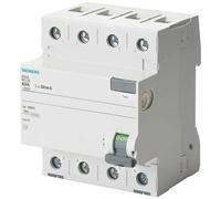 Siemens Disjoncteur de protection FI, 4 pôles, type AC, 40 A, 300 mA, un AC : 400 V