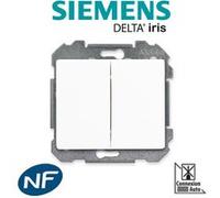 Siemens - double poussoir blanc delta iris siemens blanc G