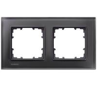 Siemens Gamme d'interrupteurs x2 Cadre Delta noir 5TG12022 1 pc(s)