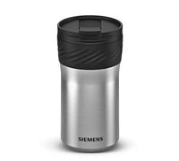 Siemens Gobelet isotherme 480 ml, double isolation à emporter pour boissons chaudes ou froides, anti-fuite, passe au lave-vaisselle, compatible iAroma Serie, acier inoxydable/noir, TZ40002
