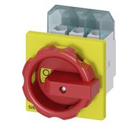 Siemens Interrupteur-sectionneur 3 pôles rouge/jaune 9,5kW, Bouton + interrupteur, Rouge, Jaune