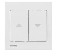 SIEMENS Interrupteur Volet Roulant Blanc Delta Iris + Plaque basic Blanc