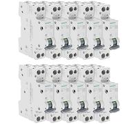 Siemens - Lot de 10 Disjoncteurs électriques phase + neutre 20A