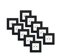 SIEMENS - LOT de 10 Prises 2P+T Blanc Delta Viva + Plaques Noir