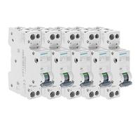 Siemens - Lot de 5 Disjoncteurs électriques phase + neutre 2A