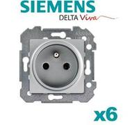 Prise 2P+T Delta Viva Siemens Silver - dispo 48h