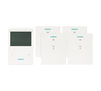 SIEMENS - Pack programmateur Fil Pilote 4 ordres 3 Zones + 4 récepteurs RDE100.1FPRFS+4RCR100FPRF