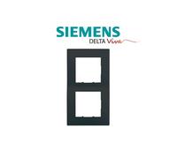 Siemens - plaque double anthracite delta viva anthracite G