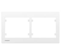 Siemens-plaque double horizontale blanc delta iris blanc G