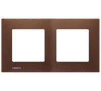 Siemens - plaque double métal marron delta viva G