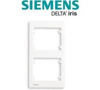 Siemens - plaque double verticale blanc delta iris