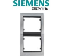 Siemens - plaque double verticale métal aluminium