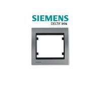 Siemens - plaque simple métal aluminium delta iris