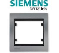 Siemens - plaque simple métal aluminium delta iris