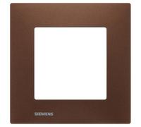 Siemens - plaque simple métal marron delta viva