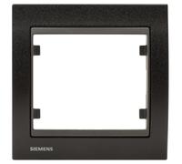 Siemens - plaque simple métal noir delta iris