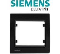 Siemens - plaque simple métal noir delta iris