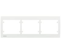 SIEMENS - Plaque Triple Horizontale Blanc Delta IRIS