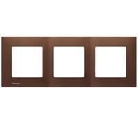 SIEMENS - Plaque Triple Métal Marron - Delta Viva