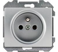 SIEMENS - Prise 2P+T Alu Silver Delta IRIS