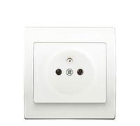 SIEMENS - Prise 2P+T Blanc Delta Iris - Plaque Basic Blanc