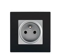 SIEMENS - Prise 2P+T Silver Delta Viva - Plaque Noir