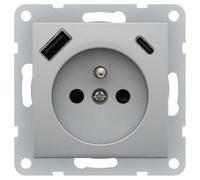 SIEMENS - Prise 2P+T + USB A et USB C - Chargement Simultané