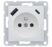 SIEMENS - Prise 2P+T + USB A et USB C - Chargement simultané